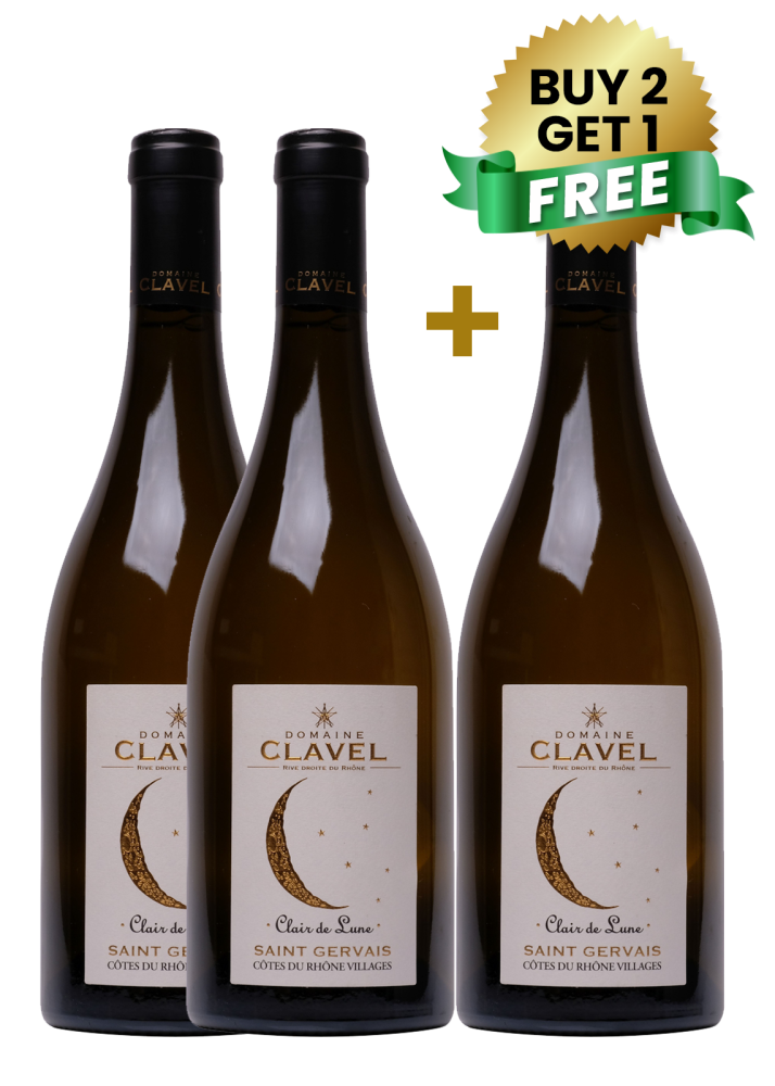 Domaine Clavel Clair De Lune Saint Gervais Cotes Du Rhone Villages White 75Cl (Buy 2 Get 1 Free)