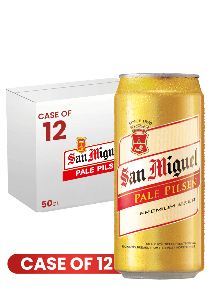 San Miguel Pale Pilsen Can 50 CL X 12 Case