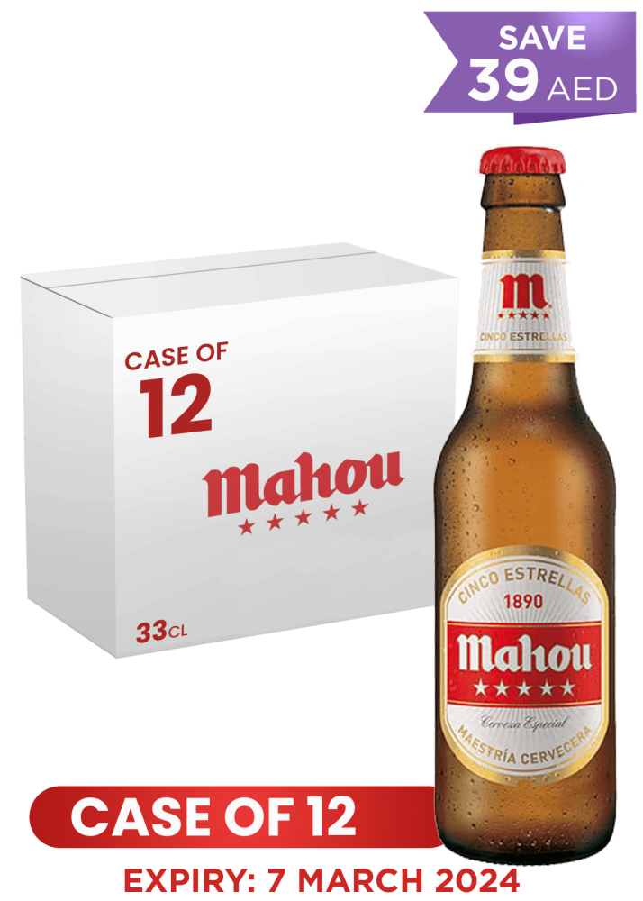 Mahou Cinco Estrellas Btl 33 CL X 12 Case