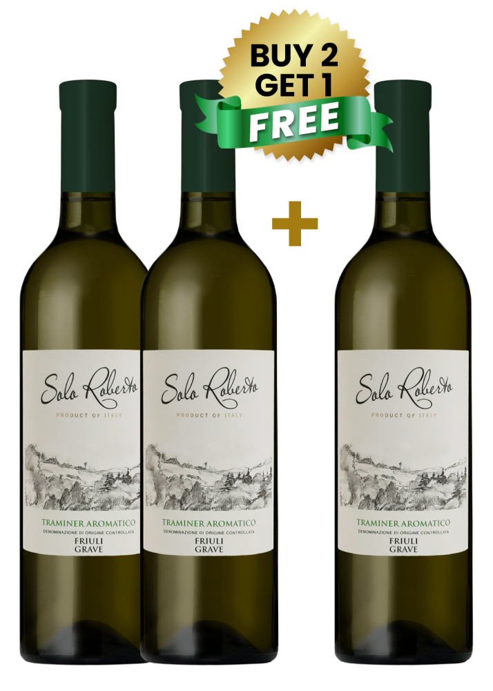 Solo Roberto Traminer Aromatico Doc Friuli Grave 75Cl (Buy 2 Get 1 Free)