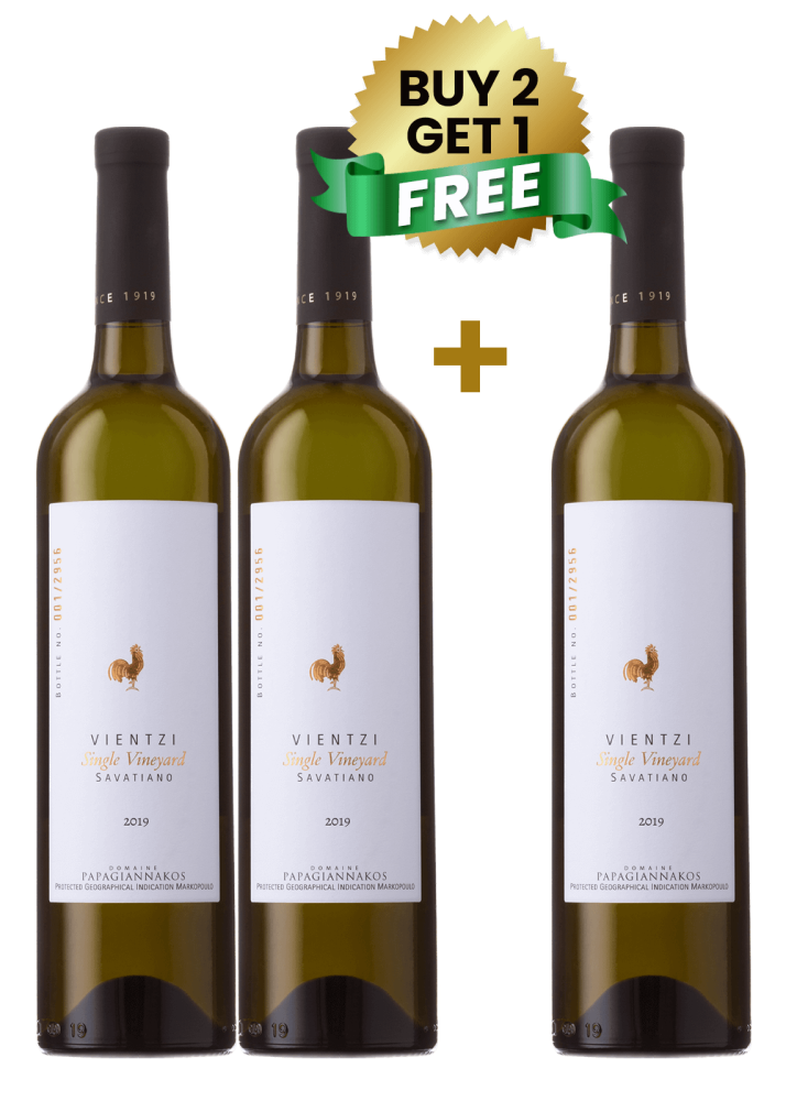 Papagiannakos Vientzi Single Vineyard Savatiano Dry White Wine 75Cl (Buy 2 Get 1 Free)