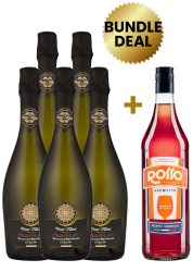 Buy 5 Bottles Ponte Villoni Prosecco Extra Dry 75Cl, Get 1 Bottle Rosso Italiano Aperitivo 1L Free