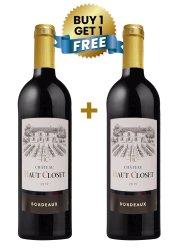 Chateau Haut Closet Bordeaux Red 75 CL (Buy 1 Get 1 Free)