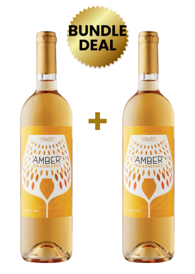 2 Btls Tbilvino Amber Rkatsiteli Amber Dry 75 Cl Promo