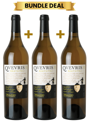 3 Btls Tbilvino Qvevris Rkatsiteli Dry White 75Cl Promo