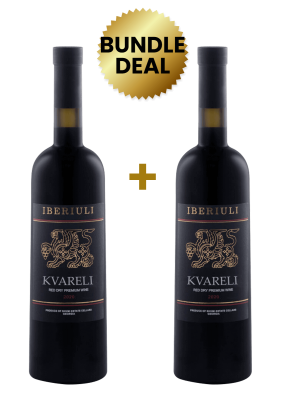 2 Btls Iberiuli Kvareli Red Dry Premium Wine 75 Cl Promo