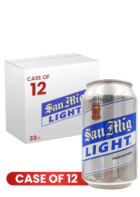 San Miguel Light Can 33 CL X 12 Case