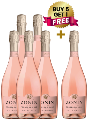 Zonin Prosecco Rose Millesimato Brut 75Cl PROMO (Buy 5 Get 1 Free)
